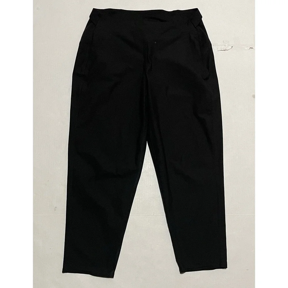 Lululemon Pants‎ Womens Size 10 X 26.5 Black Stretch Waist Tapered Ankle